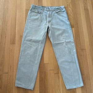 Rare Vintage Levi’s 550 Made In USA Jeans Mint Green/Khaki Color 1998 38x32